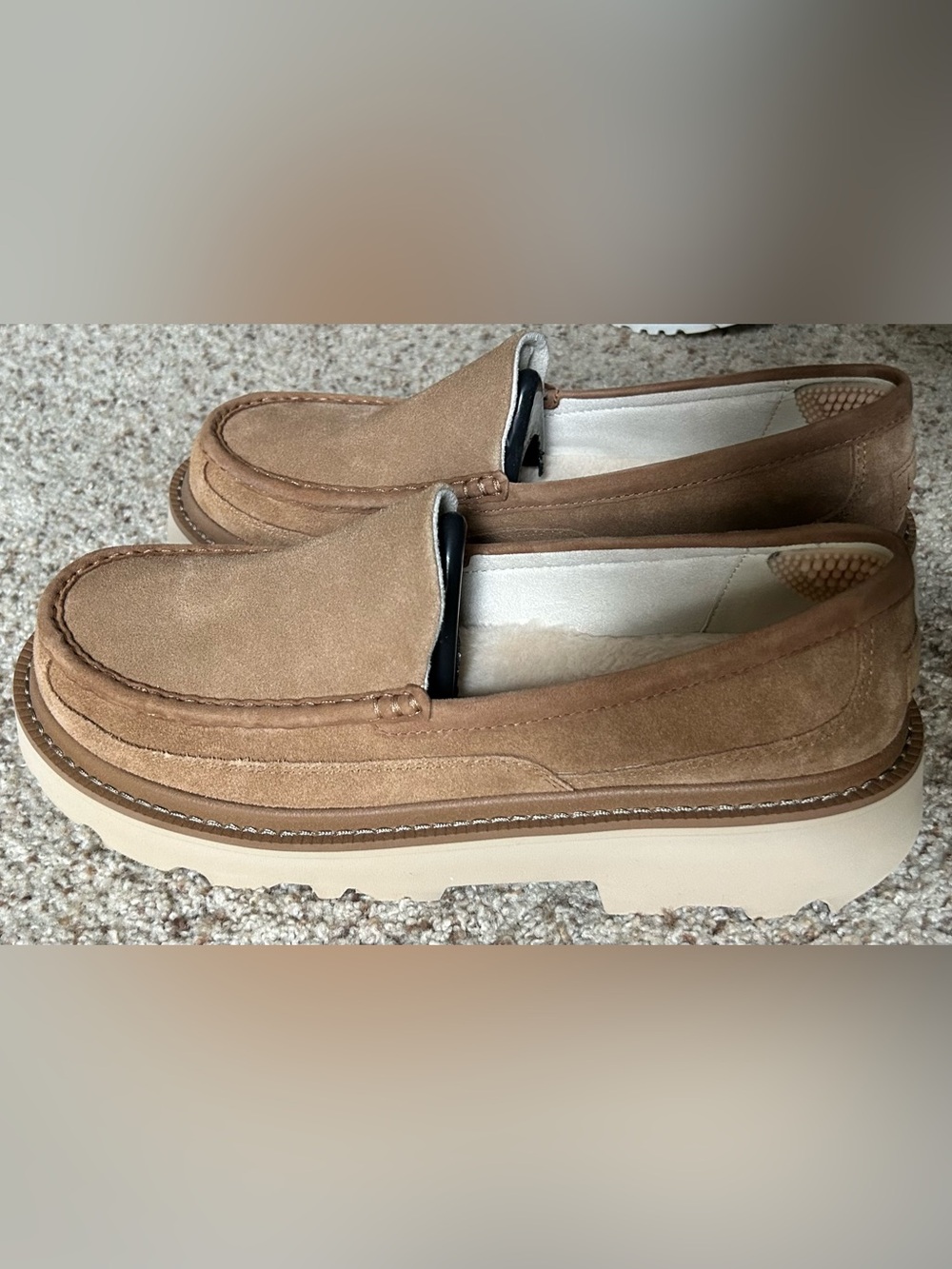UGG Ascot Lug Suede Loafers sz13 NWOT